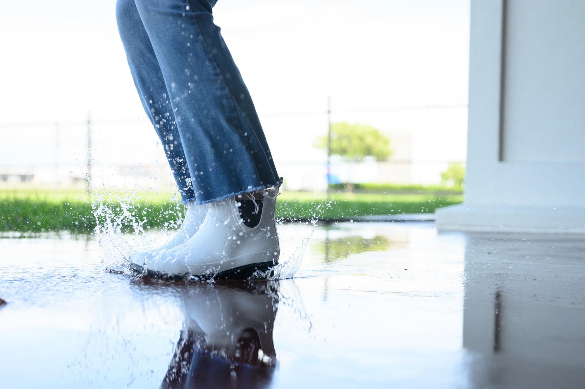 Splashing Around Rain boots -White