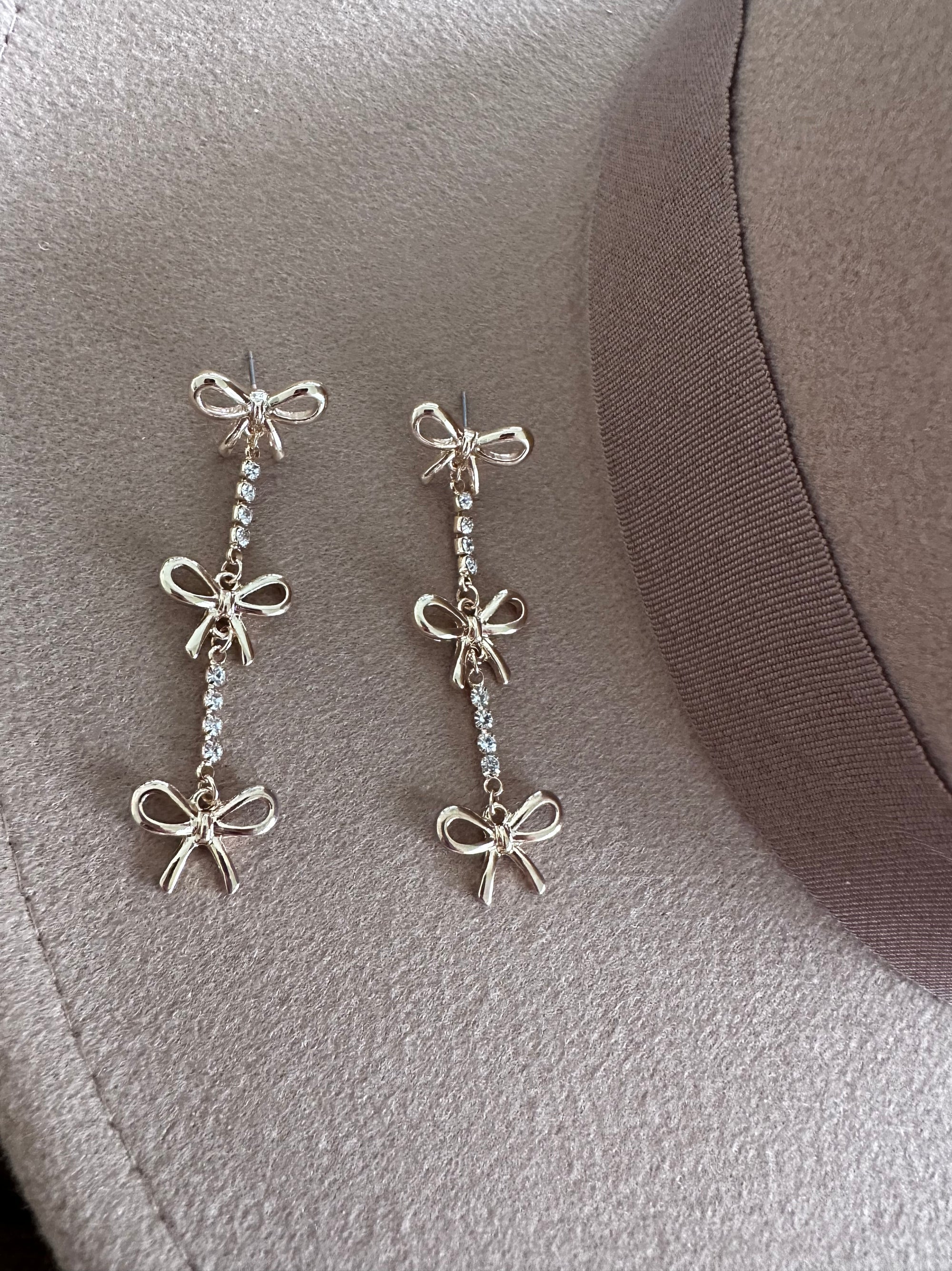 Tiered Bow Earrings