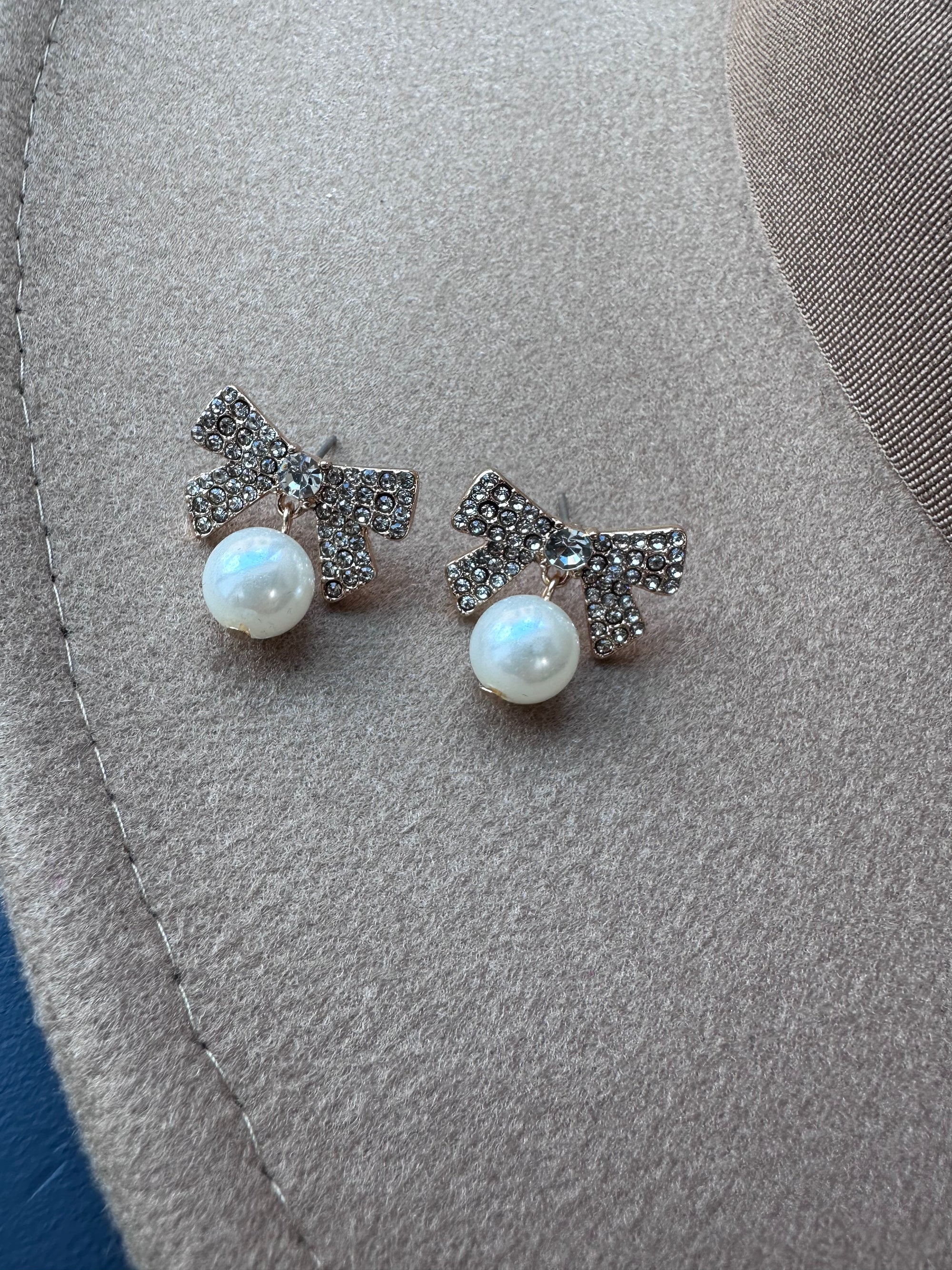 Classy Pearl CZ Earrings