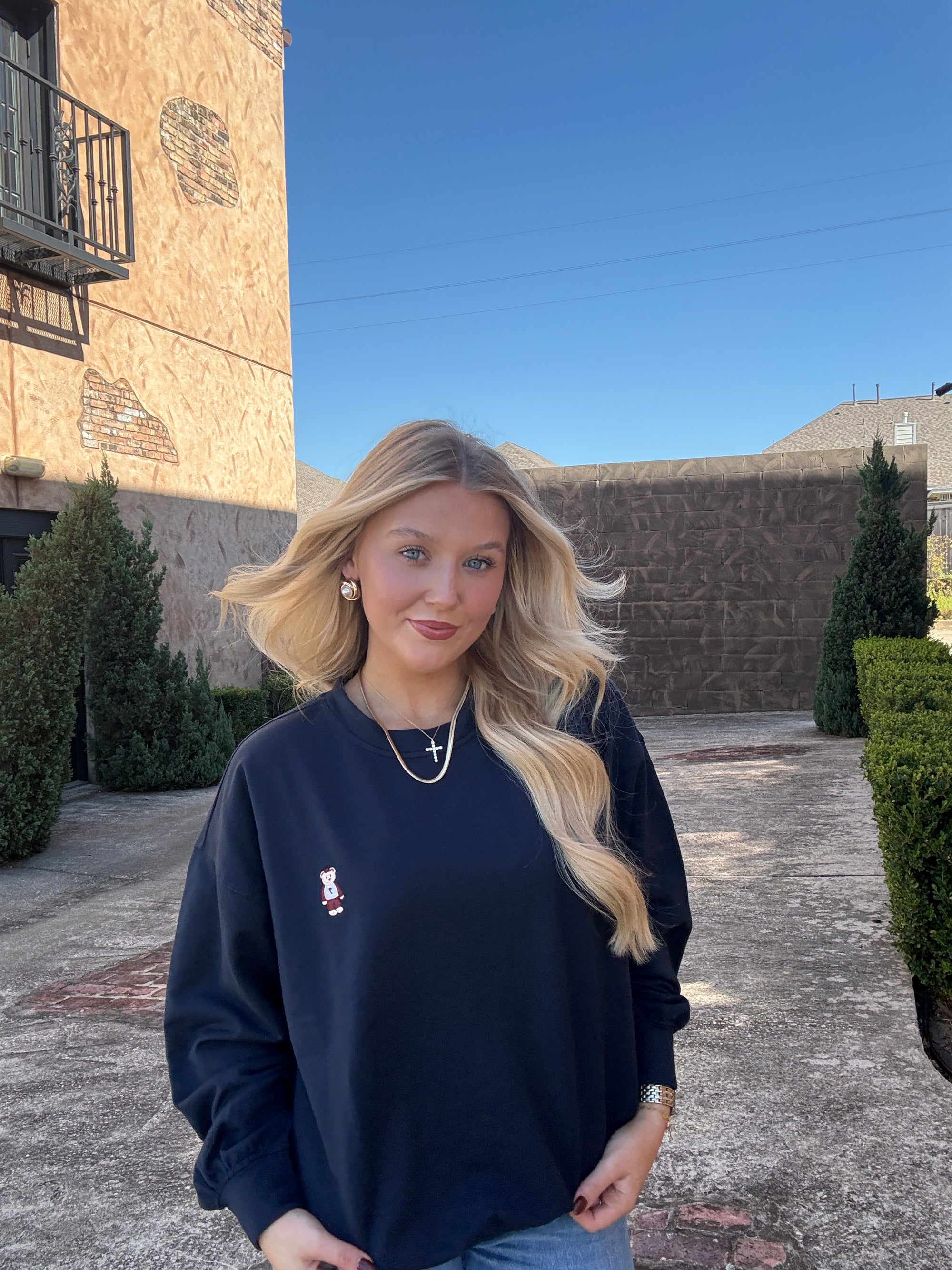 Teddy Embroidered Top