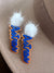 Astros Pom Earrings