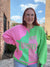 Queen of Sparkles Licensed Green & Pink Colorblock Character Profile 'Wicked' Sweatshirt