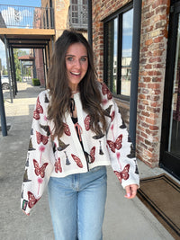 Queen of Sparkles Licensed Butterfly, Broom and Wand Tie Front Cardigan