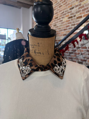 The Corporate Collar - Leopard & Rhinestones