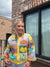 Queen of Sparkles Pastel Colorblock Pumpkin Button Up Cardigan
