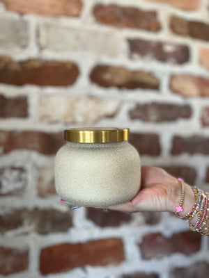 Capri Champagne Glitter Candle - Pumpkin Dulce