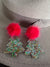 Christmas Pom Tree Earrings