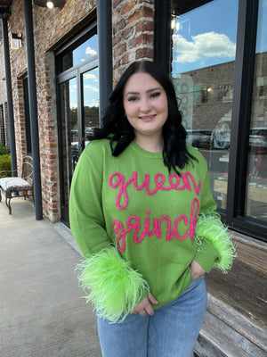 Queen of Sparkles Queen Grinch Sweater