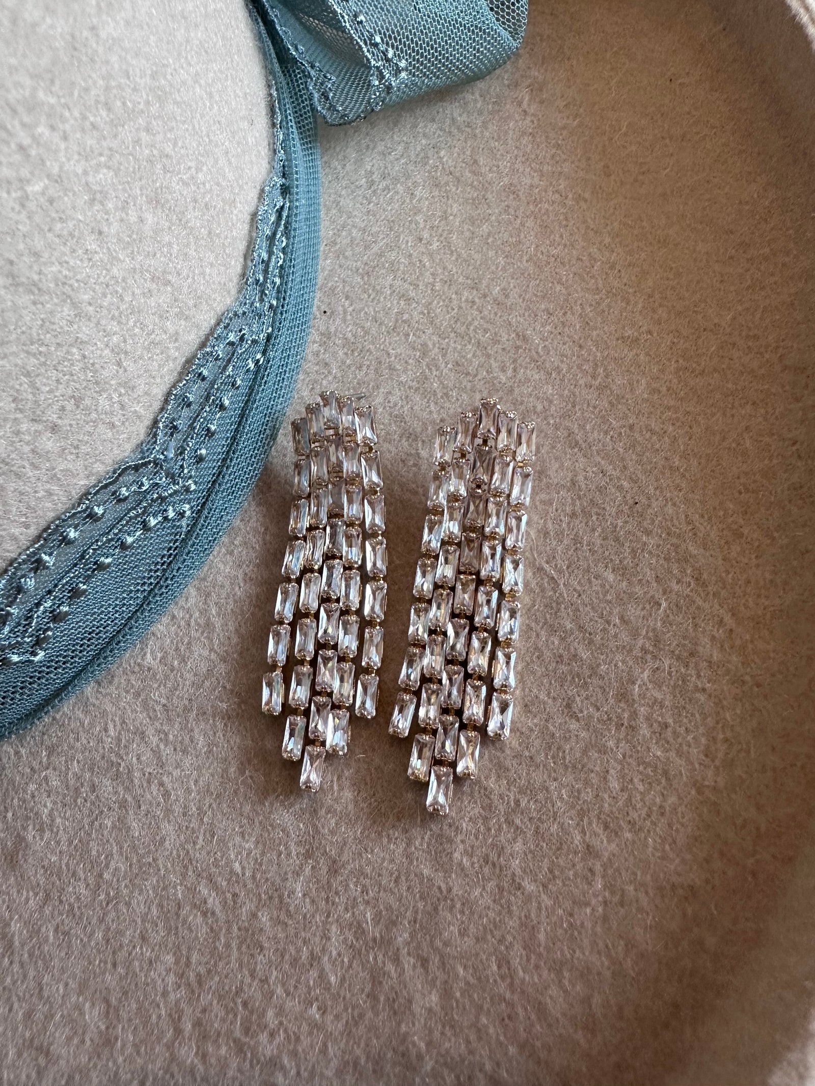 Rhinestone Drop Earrings