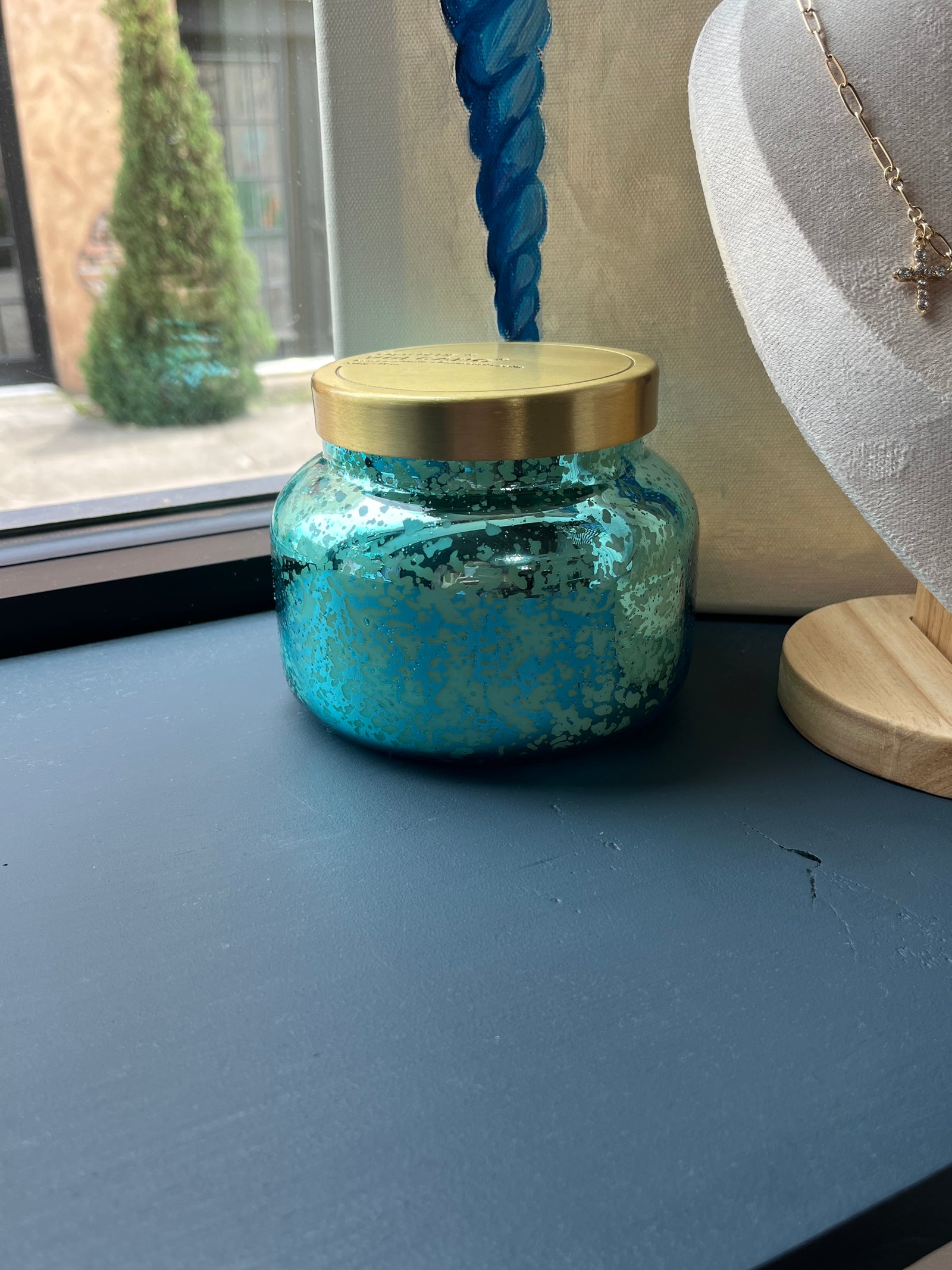Volcano Blue Tex Mercury Candle