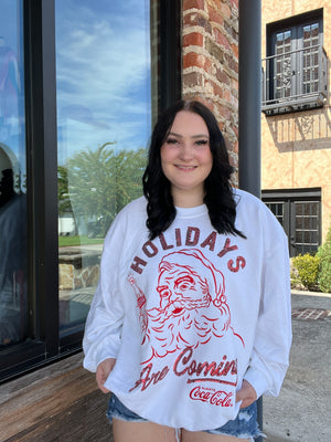 Queen of Sparkles Holidays Are Coming Coca-Cola Sweatshirt