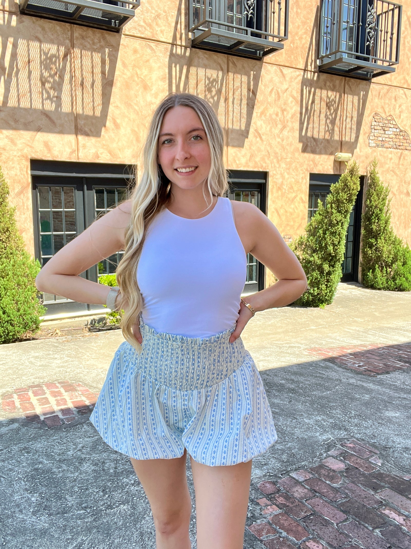 Azure Breeze Bubble Shorts