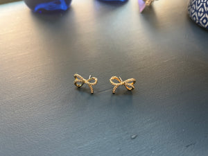 Twisted Bow Stud Earrings