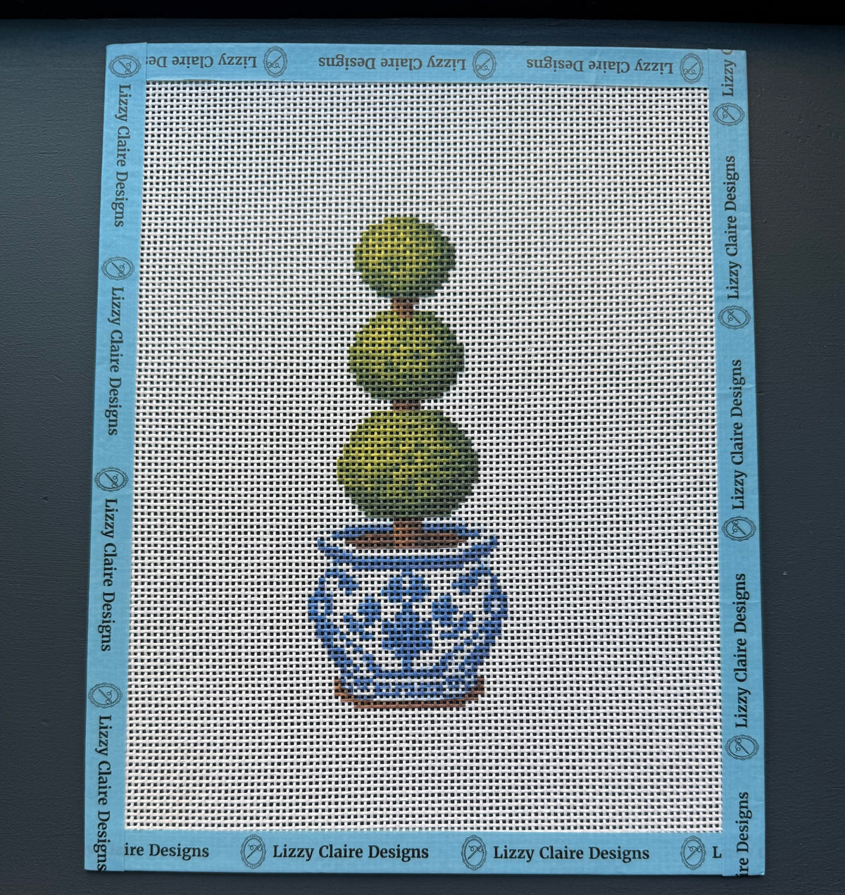 Chinoiserie Topiary Needlepoint Canvas