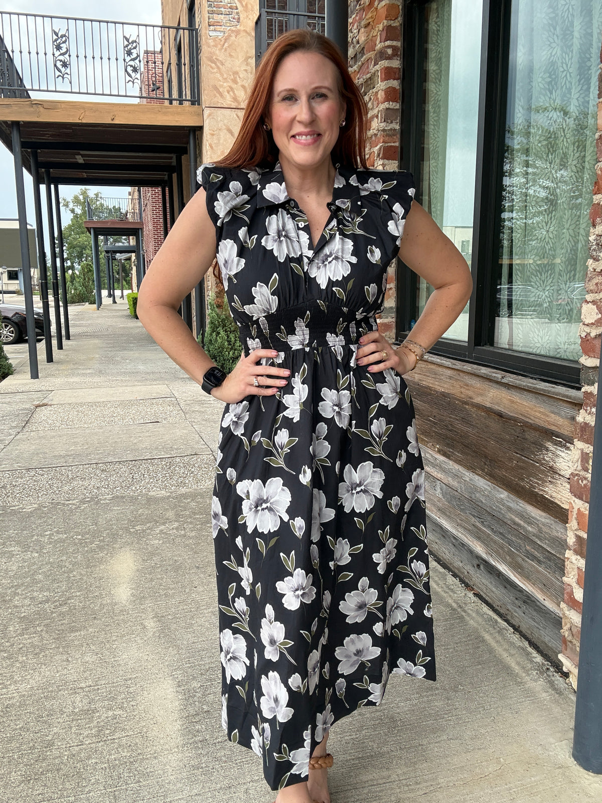 Midnight Floral Dress
