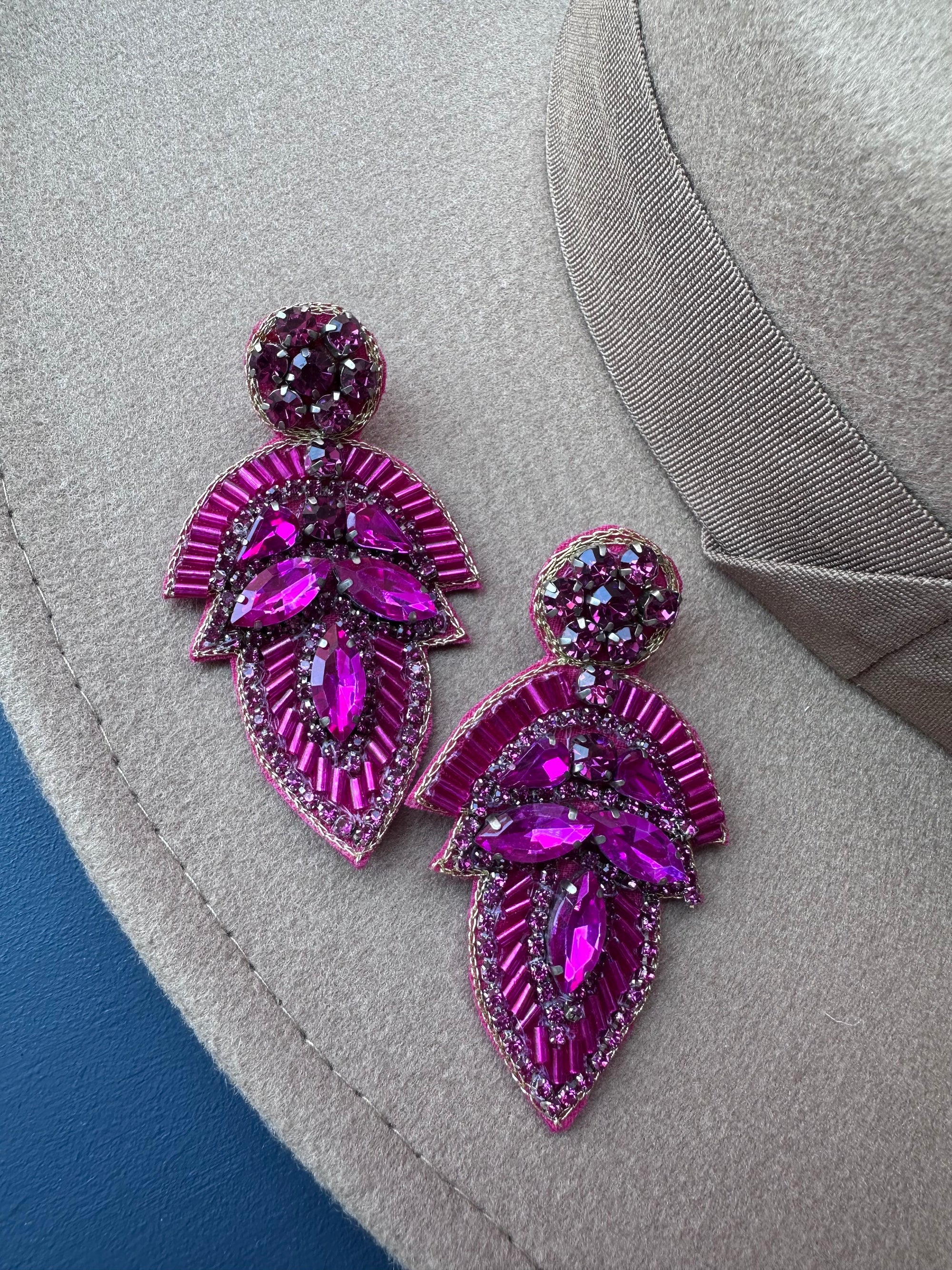 Pink Statement Earrings