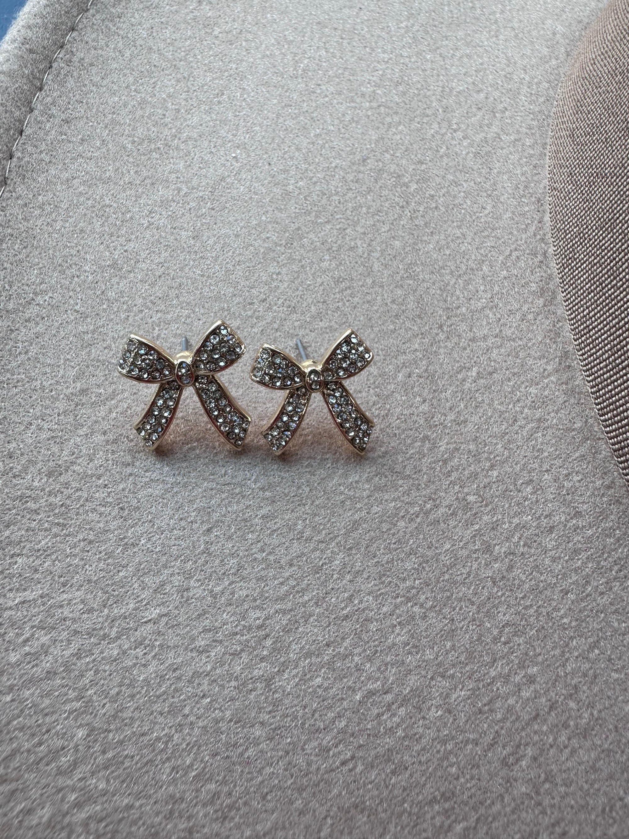 Sweet CZ Bow Earrings