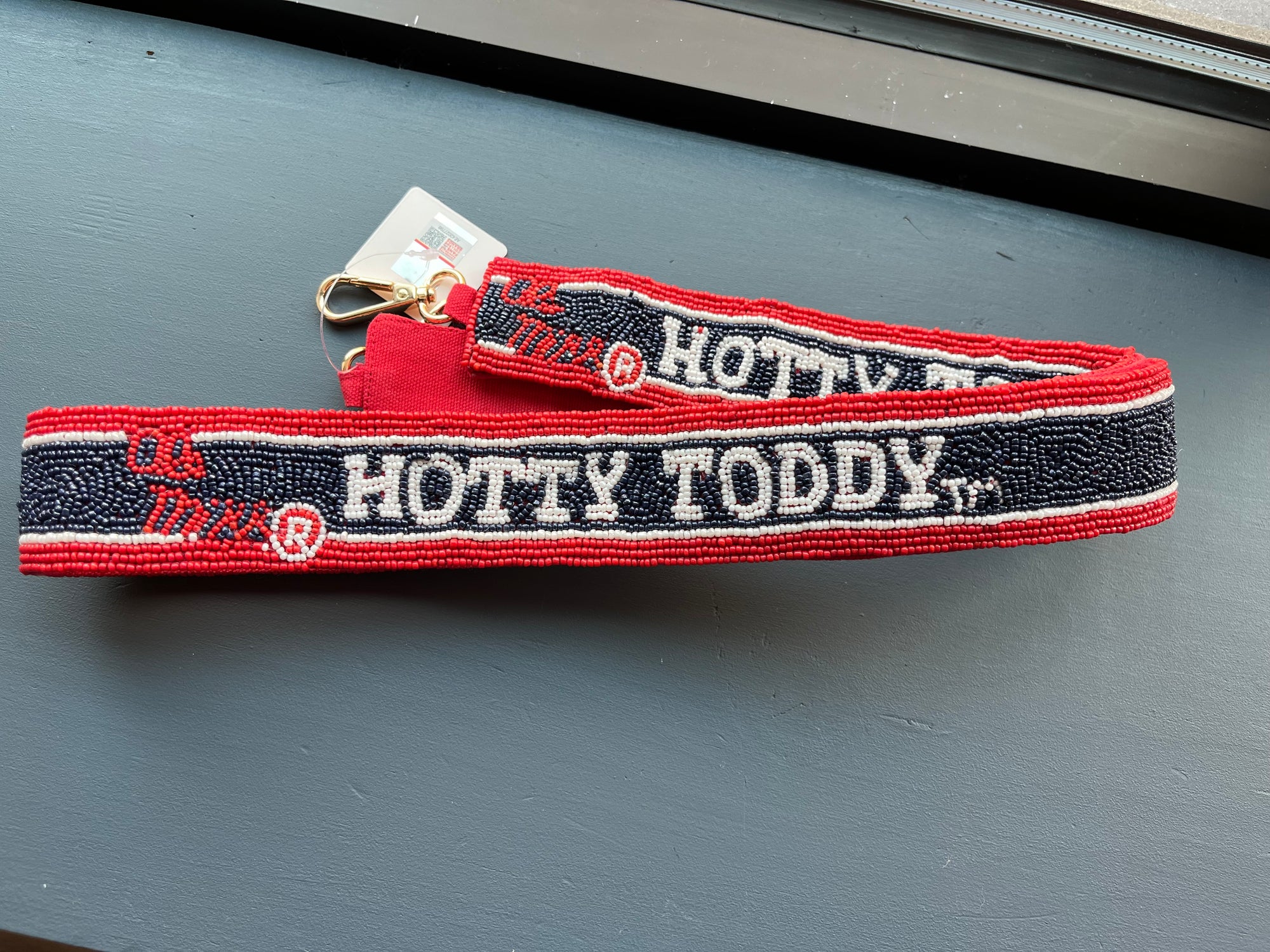 Ole Miss Hotty Toddy Beaded Purse Strap