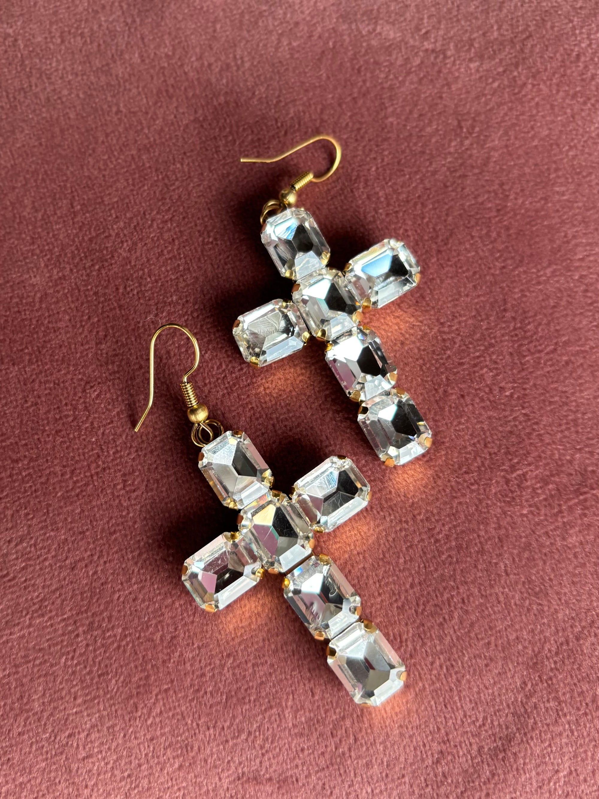 Radiant Cross Earring