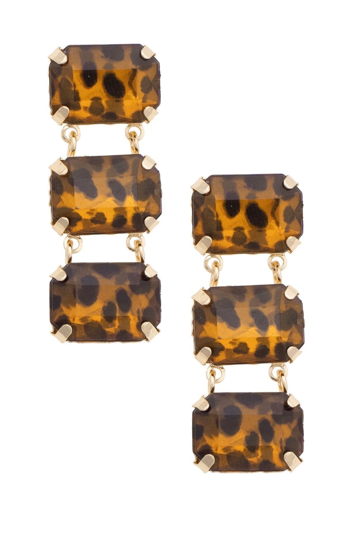 Bianca Linked Earrings in Tortoise