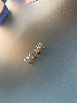 Twisted Bow Stud Earrings