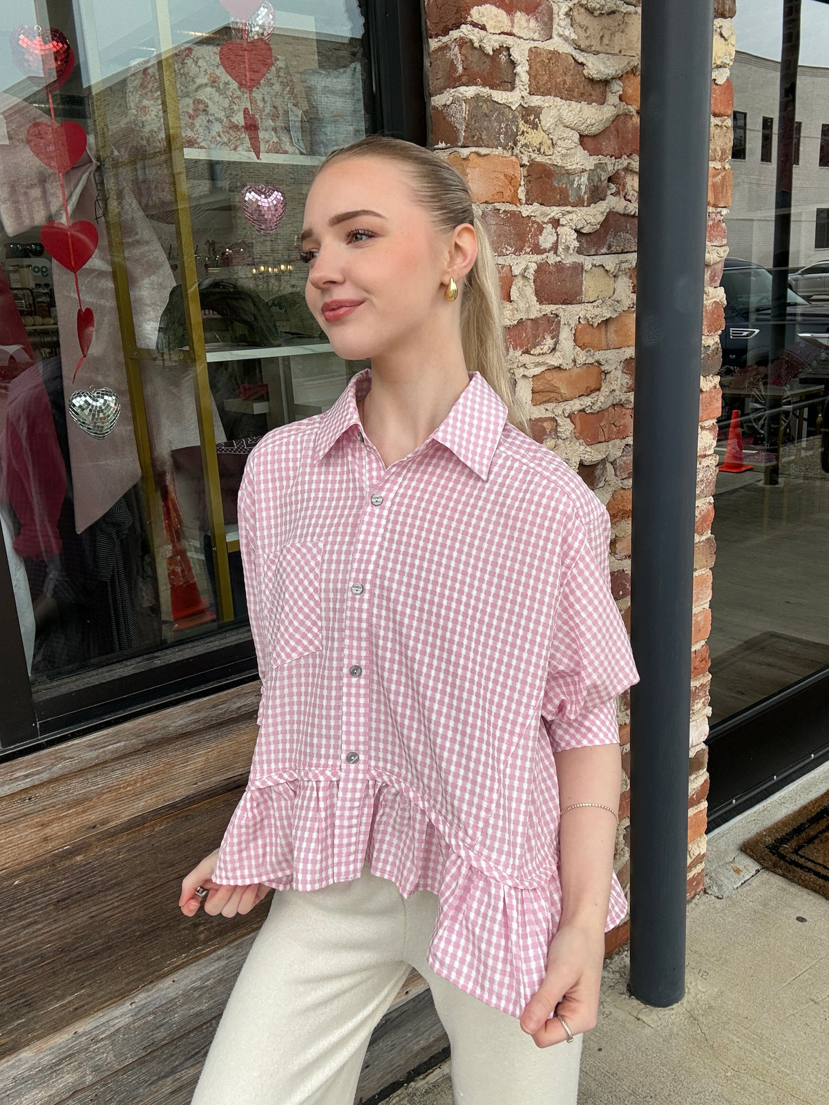 Sweetheart Gingham Top