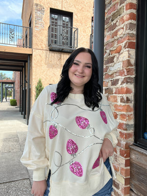 Lightbulb Sequin Sweatshirt