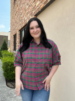 Making Memories Plaid Blouse