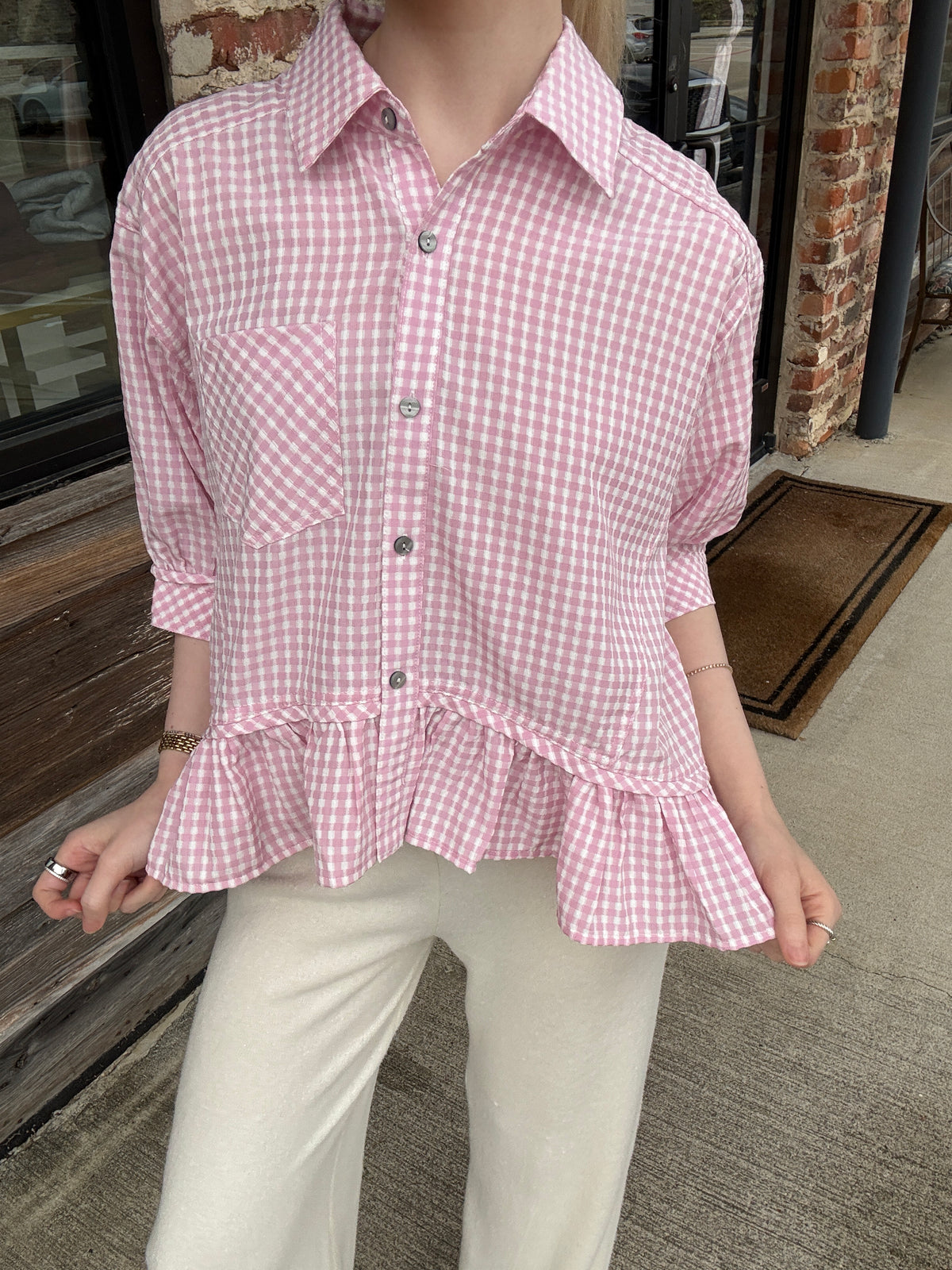 Sweetheart Gingham Top