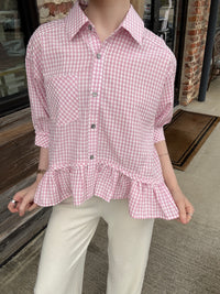 Sweetheart Gingham Top