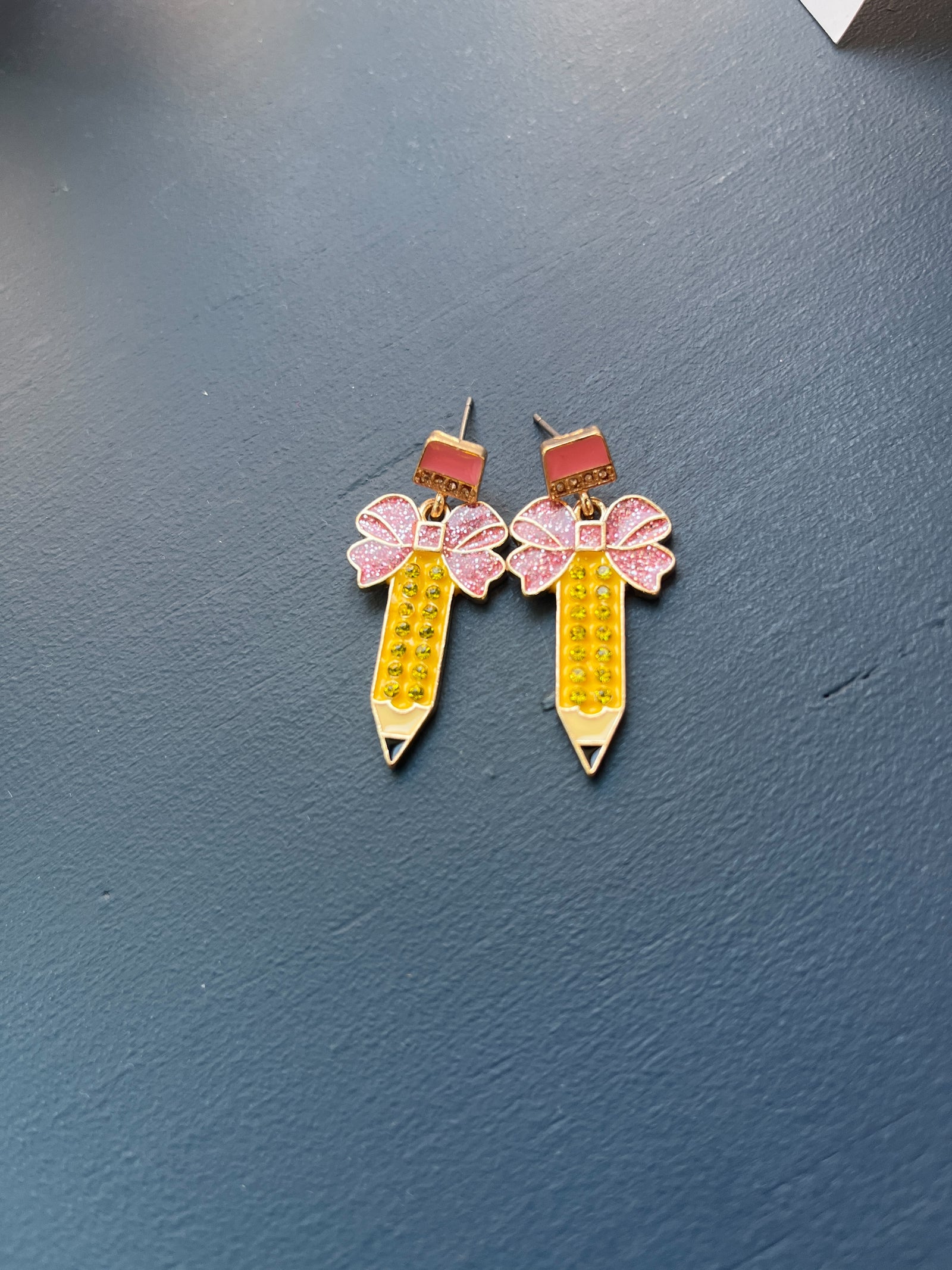 Pencil & Bow Earrings