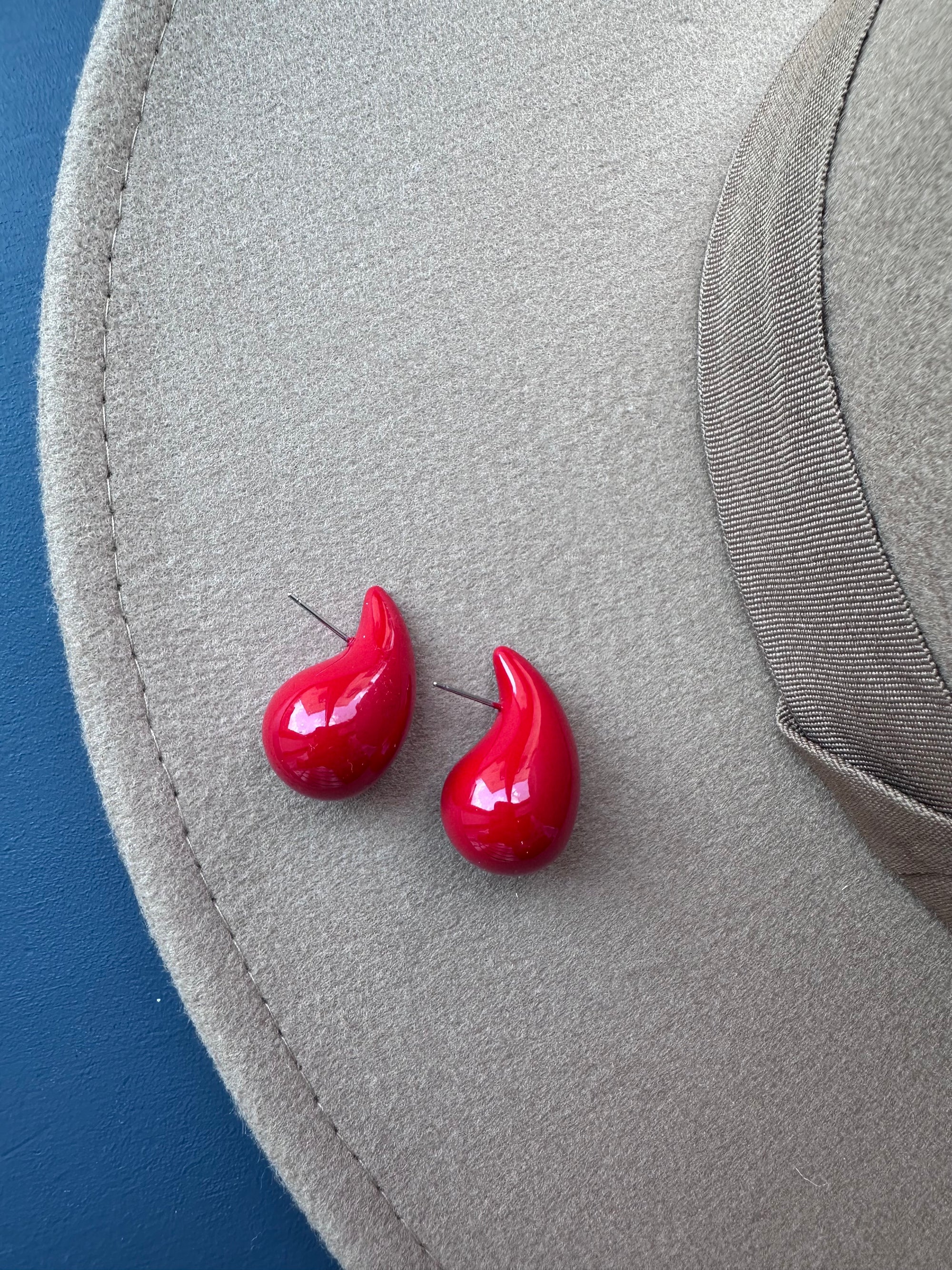 Red Drop Earrings