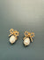 Pearl Bow Drop Earrings