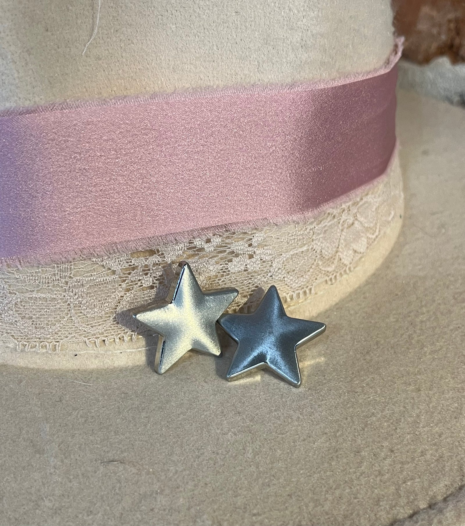 Brushed Star Earrings