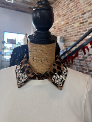 The Corporate Collar - Leopard & Rhinestones