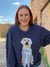 Queen of Sparkles Navy Golden Retriever Sweatshirt