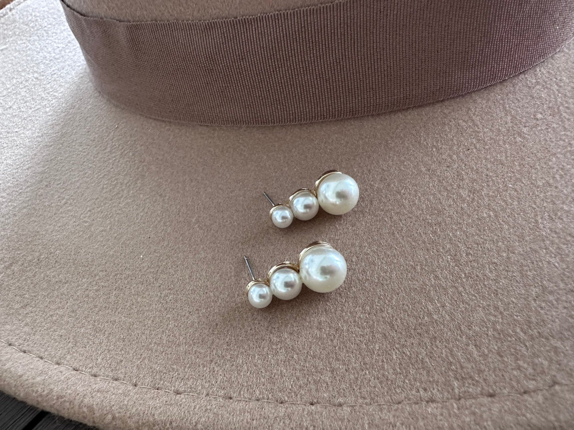 Triple Pearl Studs