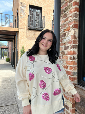 Lightbulb Sequin Sweatshirt