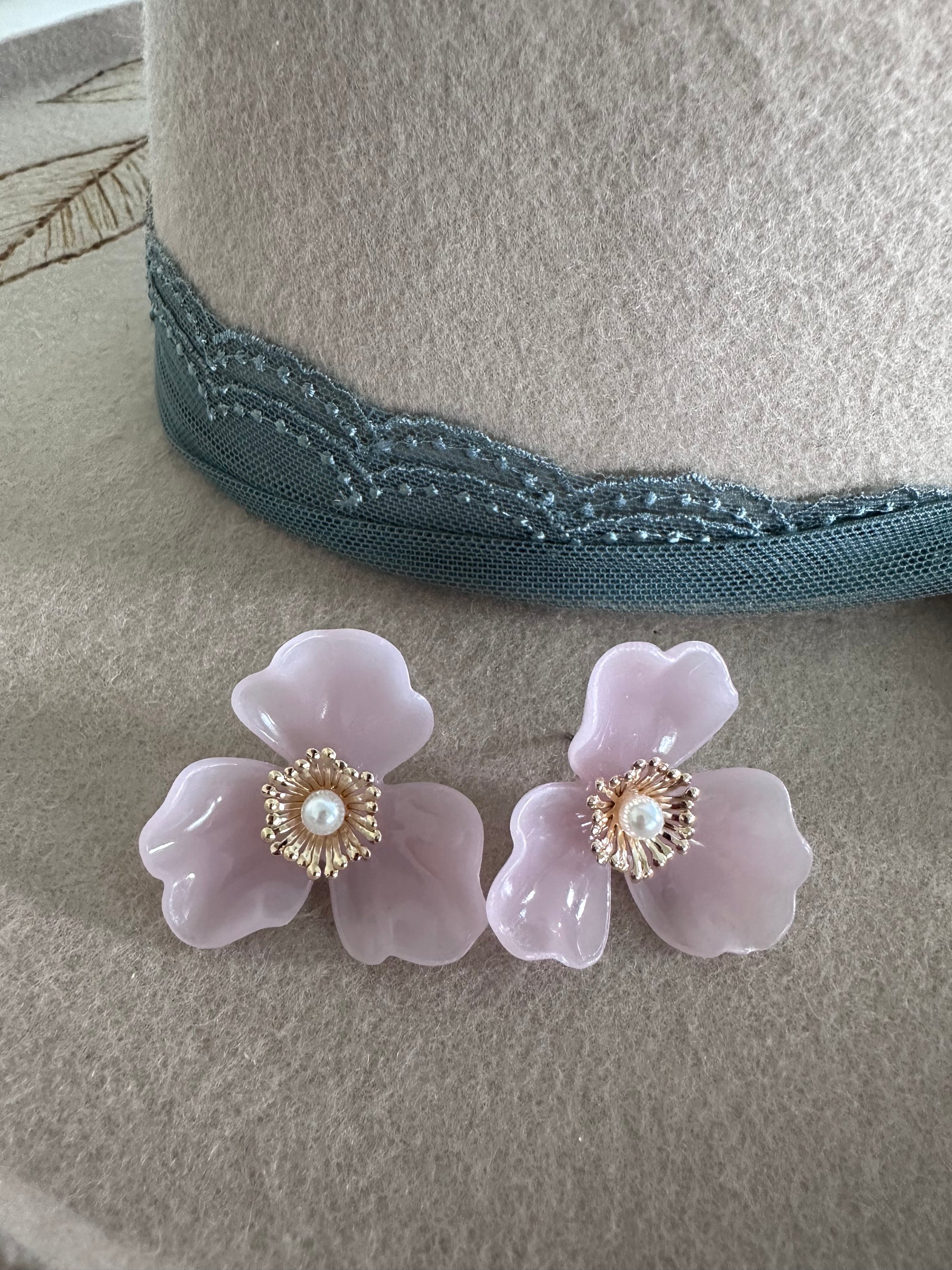 Pink Petal Earrings