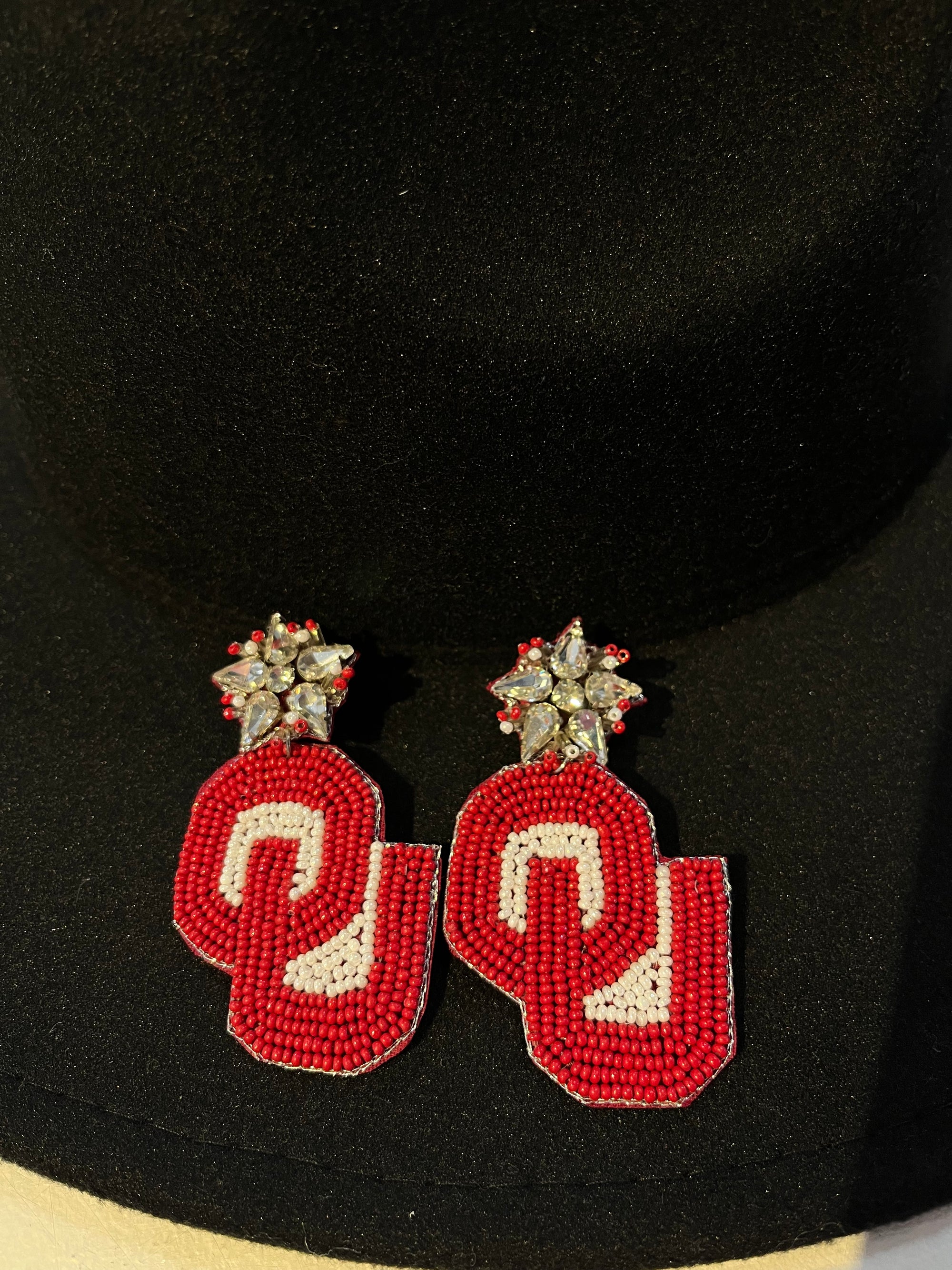 University of Oklahoma Rhinestone Earring