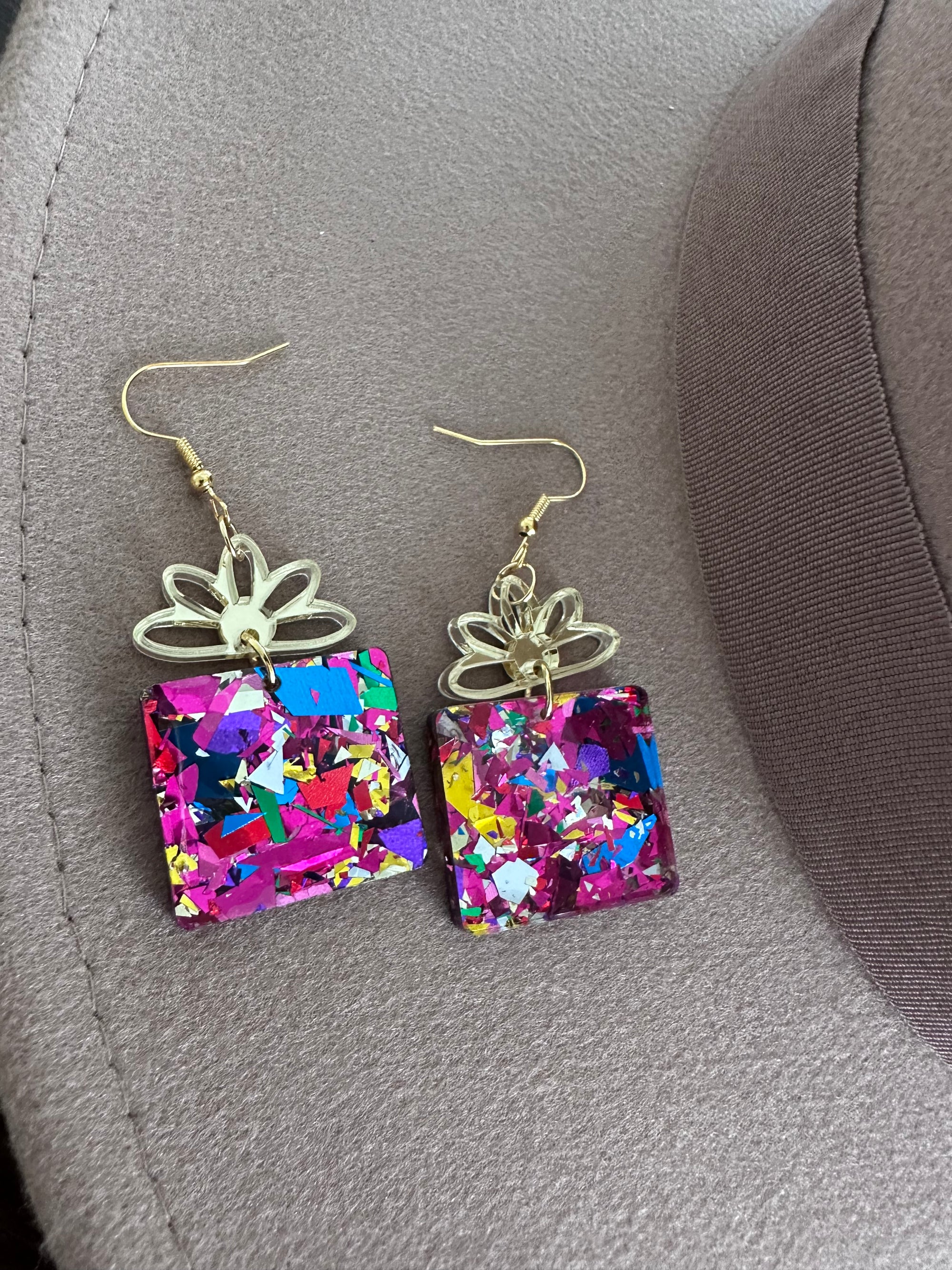 Pink Present Earrings