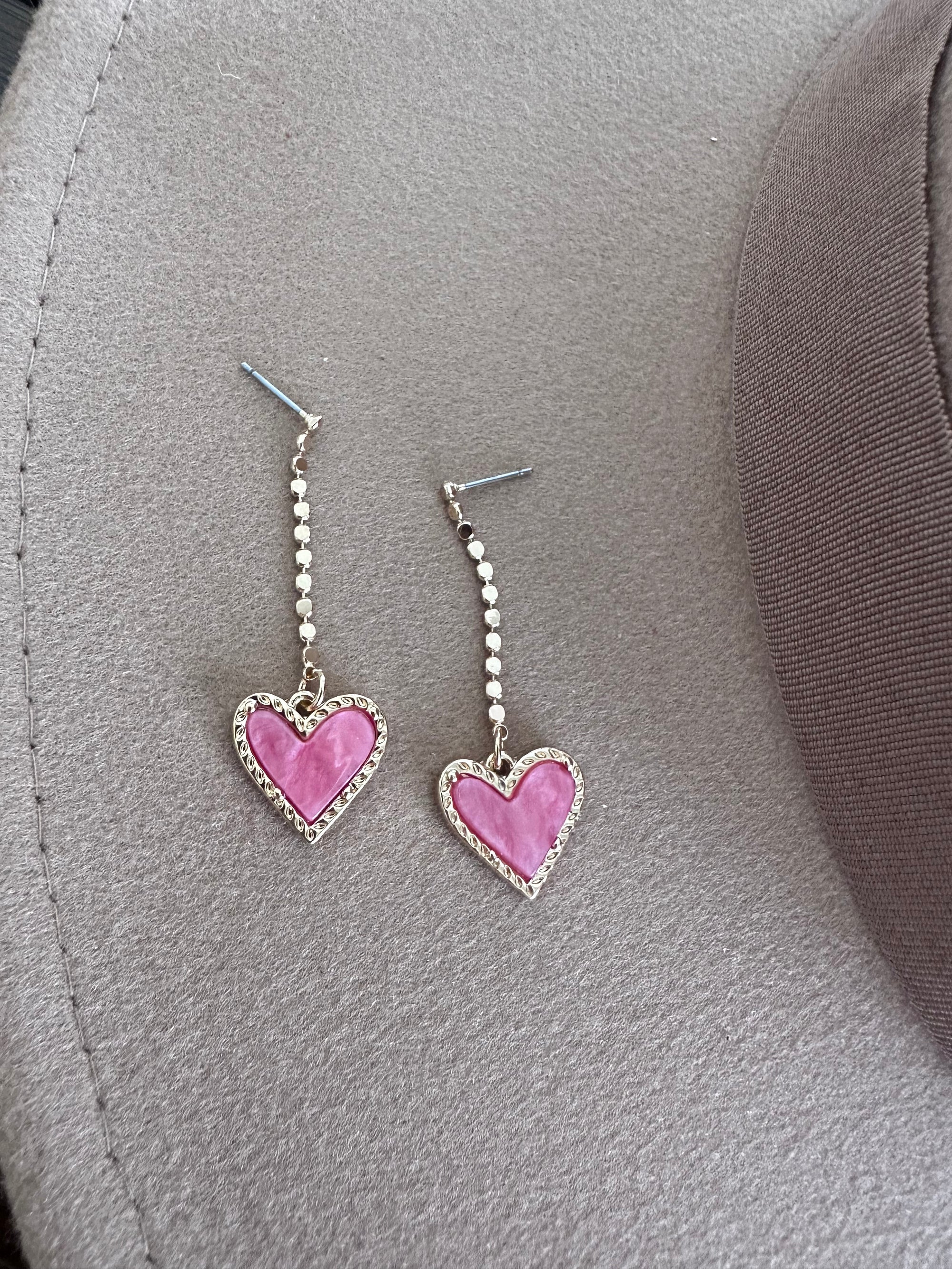 Heart Drop Earrings