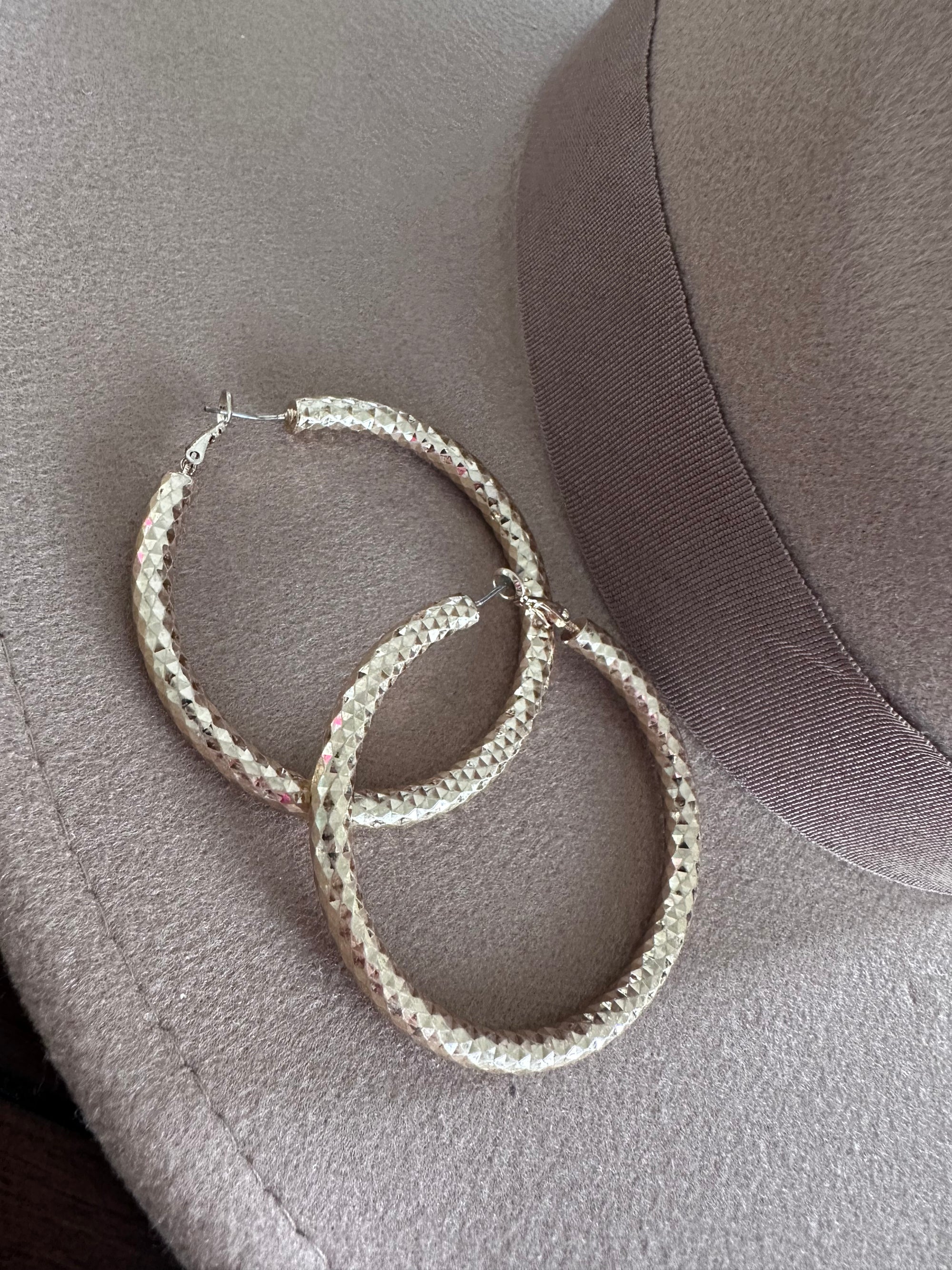 Hammered Hoop Earrings