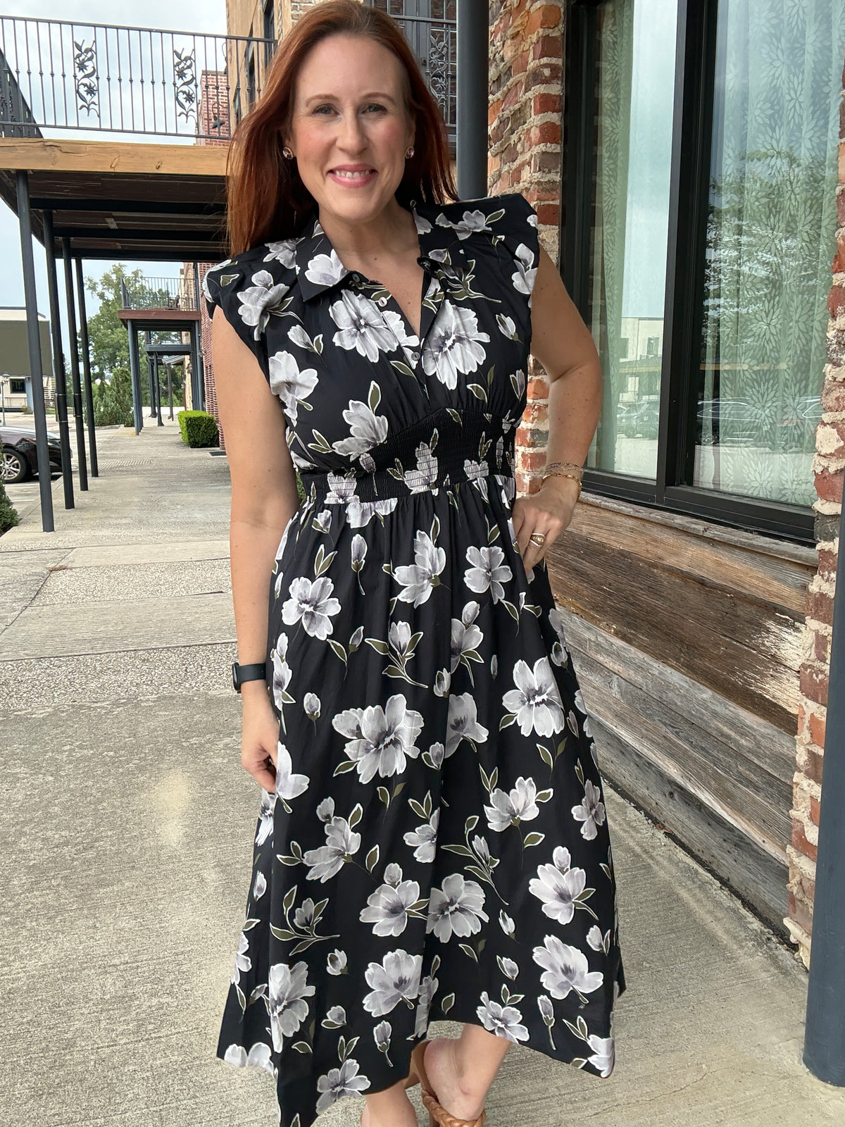 Midnight Floral Dress