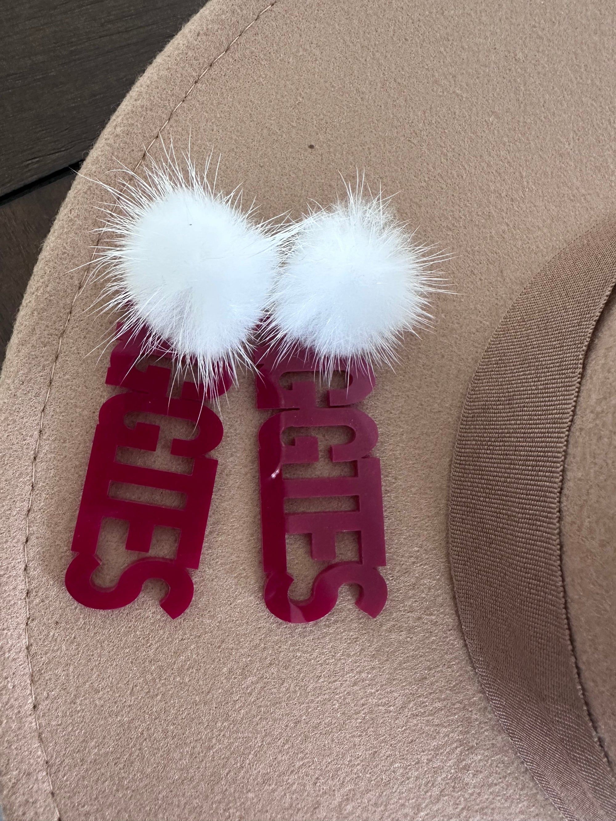 Aggie Pom Earrings