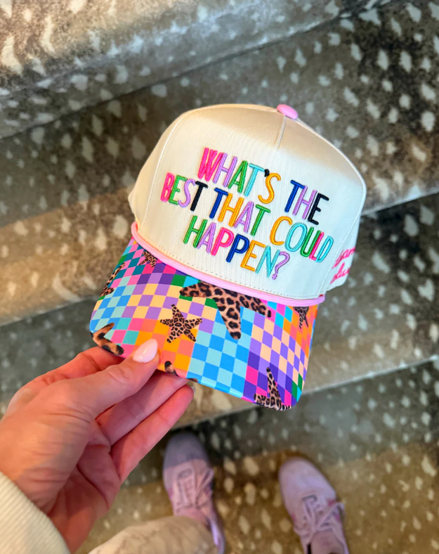 colorful embroidered hat