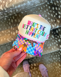 colorful embroidered hat
