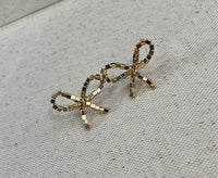 Etched Bow Earrings