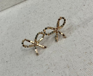 Etched Bow Earrings