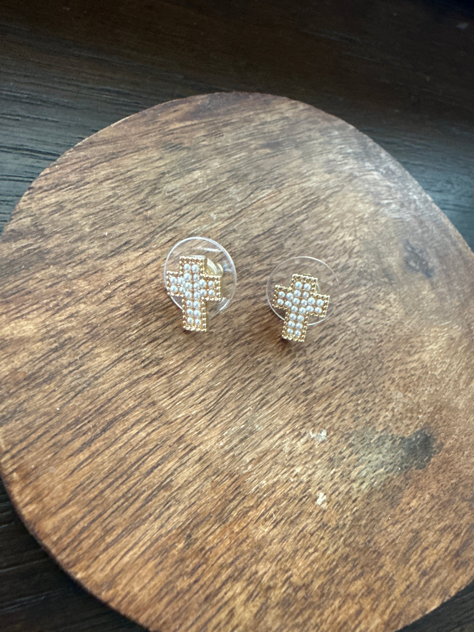 Mini Cross Earrings